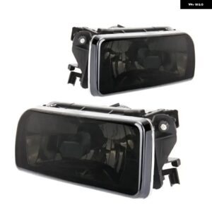 フロント バンパー フォグランプ 1組 電球 なし BMW M3 E36 1992-1998 車用 ヘッドライト フォグランプ 63178357389 63178357390 - smoked black