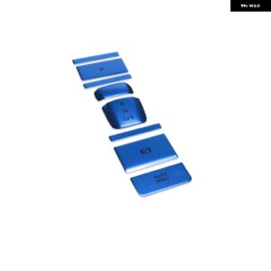 VW フォルクスワーゲン ゴルフ 8 MK8 2020 2021 センター コンソール マルチメディアスイッチ ボタン カバー ステッカー トリム インテリア - blue