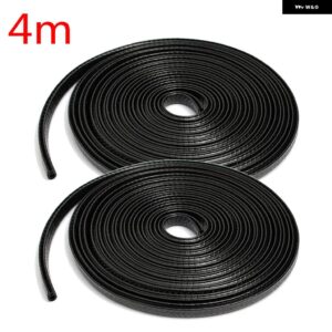 4M 汎用 U型 車ドアシーリング エッジガード トリム スタイリング モールディング 傷防止 ゴムストリップ 車ドア ステッカー - 2pcs 4M Black