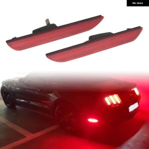 フォード マスタング 2015 - 22 オートLEDリアサイド マーカーライト ランプカーアクセサリーパーツ2個 - red shell red light