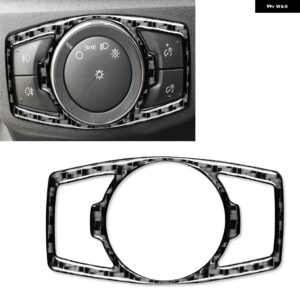 車用 ヘッドライト スイッチ コントロール 装飾 パネル トリム フォード フュージョンモンデオ 2013 - 19 - Carbon fiber black