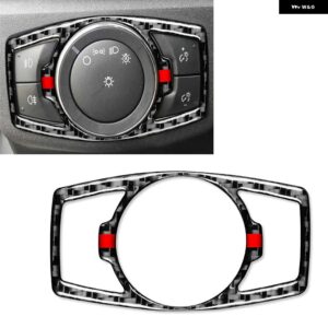 車用 ヘッドライト スイッチ コントロール 装飾 パネル トリム フォード フュージョンモンデオ 2013 - 19 - Carbon Black n Red