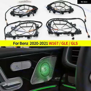 64色シートバックライト メルセデス ベンツ 2020 GLE350 W167 GLS450 AMG GLE53 インテリア 装飾 アンビエントライト キット - LED Midrange