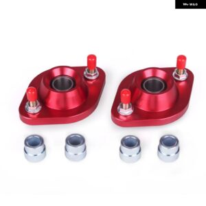 2個 カー スタイリング ショックトップ マウントセット ピローボール リアアッパーキャンバープレート BMW E30 E36 E46 Z3 RS-SAP001 - Red