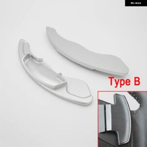 ホンダ ジャズ シビック シティ CR-V HR-V WR-V ヴェベル インサイト アキュラ 車用 ステアリングホイール シフト パドル DSG エクステンション ステッカー - Type B Silver