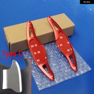 ホンダ ジャズ シビック シティ CR-V HR-V WR-V ヴェベル インサイト アキュラ 車用 ステアリングホイール シフト パドル DSG エクステンション ステッカー - TYPE C RED