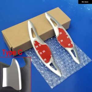 ホンダ ジャズ シビック シティ CR-V HR-V WR-V ヴェベル インサイト アキュラ 車用 ステアリングホイール シフト パドル DSG エクステンション ステッカー - TYPE C SILVER