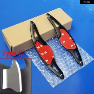 ホンダ ジャズ シビック シティ CR-V HR-V WR-V ヴェベル インサイト アキュラ 車用 ステアリングホイール シフト パドル DSG エクステンション ステッカー - TYPE C BLACK