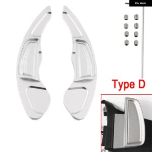 ホンダ ジャズ シビック シティ CR-V HR-V WR-V ヴェベル インサイト アキュラ 車用 ステアリングホイール シフト パドル DSG エクステンション ステッカー - Type D Silver