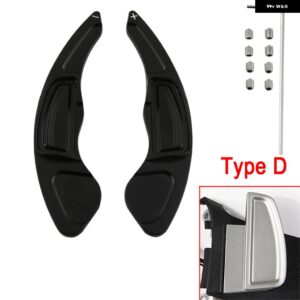 ホンダ ジャズ シビック シティ CR-V HR-V WR-V ヴェベル インサイト アキュラ 車用 ステアリングホイール シフト パドル DSG エクステンション ステッカー - Type D Black