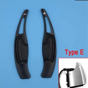 ホンダ ジャズ シビック シティ CR-V HR-V WR-V ヴェベル インサイト アキュラ 車用 ステアリングホイール シフト パドル DSG エクステンション ステッカー - Type E Black