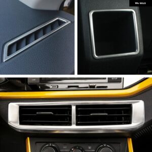 VW フォルクスワーゲン ポロ 2019 - 23 アッパーミドル コンソール アームレスト A/C エア アウトレット ベント ステッカー カバー トリム カー