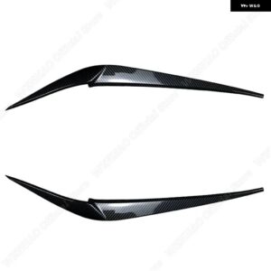 2個 グロスブラック ヘッドライト アイブロウ BMW X4 X3 G01 G02 2018 - 21 車用 ヘッドライト アイリッド ABS プラスチック アクセサリー - CARBON LOOK