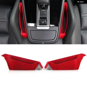 コンソール 多機能 アームレスト ボックス 収納 コンテナ オーガナイザー カーセンタートレイ ホルダー ポルシェ カイエン 2018 2019アクセサリー - Merah