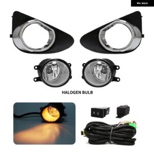 車用 フォグランプ アセンブリ トヨタ ヤリス ハッチバック DRL 2012 2013 2014 ホワイトイエロー デイタイム ランニングライト ワイヤー リレー 防水 - Halogen