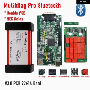 MULTIDIAG PRO+ TCS V3.0 NECリレー 9241チップ BLUETOOTH USB 2021.10 コードリーダー 車/ トラック 診断スキャナー - RED Multidag