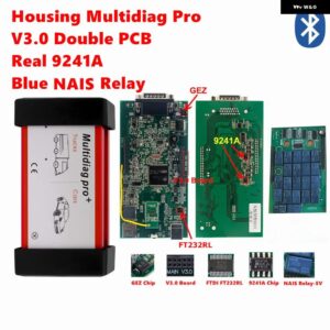 MULTIDIAG PRO+ TCS V3.0 NECリレー 9241チップ BLUETOOTH USB 2021.10 コードリーダー 車/ トラック 診断スキャナー - Multidag