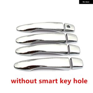 カーアクセサリー 8個 ABSクローム ドアハンドル カバー トリム 日産 キックス 2016 - 20 - without smart hole