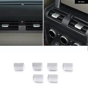 ランドローバー ディフェンダー 90 110 2020-2024 ABS クローム カー セントラ ル コントロール エア アウトレット 調整 レバー カバー 装飾 アクセサリー - 6 pieces