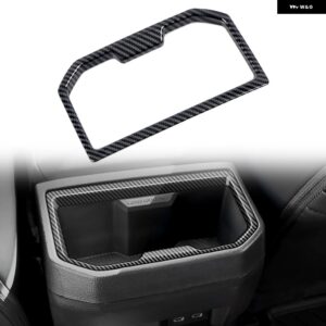 トヨタ タコマ 2024 カーボンプリント インテリア フロント リア ウォーターカップ ホルダー カバー トリム - rear cover