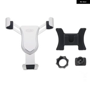 アウディ Q2 2016 - 20 車用 ダッシュボード コンソール エアベント マウント クレードル携帯電話 ホルダー スタンド スマートフォン ブラケット - Silver