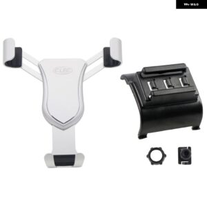 アウディ A6 2012-2018 車用 コンソール エアベント マウント ブラケット 携帯電話 ホルダー 重力式携帯電話 スタンド - Silver