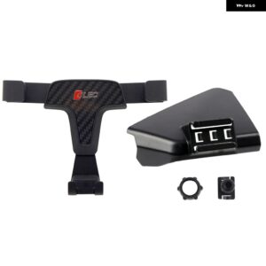 車載電話 ホルダー アウディ Q4 E-TRON 2022 2023 ダッシュボード エアベント マウント ブラケット 携帯電話 スタンド 携帯電話クリップ - Carbon Fiber Look