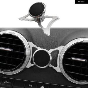 アウディ A3 S3 RS3 8P 8PA 2004-2013 コンソール エアベント マウント マグネット式電話 ホルダー 360度調整可能 - Silver