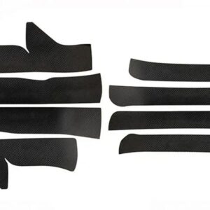 トヨタ カローラ 2019 - 22 カーボンレザー インテリア エクステリア ドアシル ドアシル デコレーションストリップ ウェルカムペダル - Interior Exterior