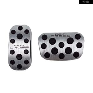 アクセルブレーキレストフットペダル トヨタ カローラクロス 内装 パーツアクセサリー 合金 - Silver