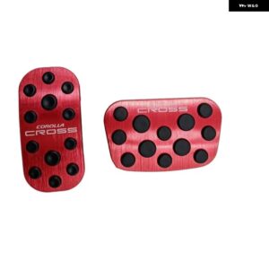 アクセルブレーキレストフットペダル トヨタ カローラクロス 内装 パーツアクセサリー 合金 - red