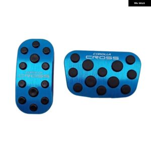 アクセルブレーキレストフットペダル トヨタ カローラクロス 内装 パーツアクセサリー 合金 - blue