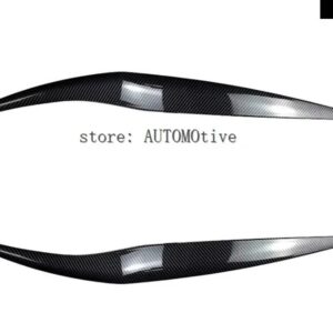 ヘッドライト アイブロウ トリム 2013-2017 フォード フィエスタ 車フロント ヘッドランプ ライトカバー ステッカー ブロウ ヘッドランプ アイリッド - Carbon fibre