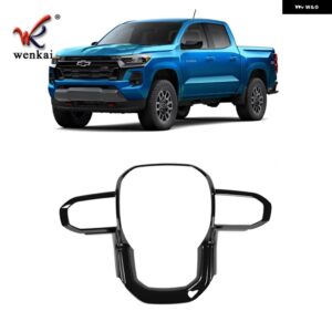 ステアリングホイール トリム フレーム インテリア アクセサリー2024コロラド - black