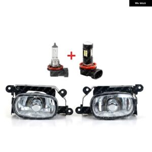 フロント バンパー フォグライト ライト フォグランプ 三菱 アウトランダー2004 2005 2006 ヘッドライト フォグランプ 9006 電球 付き - Left and Right