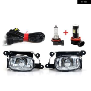 フロント バンパー フォグライト ライト フォグランプ 三菱 アウトランダー2004 2005 2006 ヘッドライト フォグランプ 9006 電球 付き - 1 Set