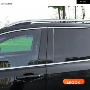 車体ミドルコラムサイドカバー フレーム ステッカー 外装 アクセサリーウィンドウ フレーム ホンダ CRV CR-V 2021 2017 - 19 2020 - Black 6Pcs