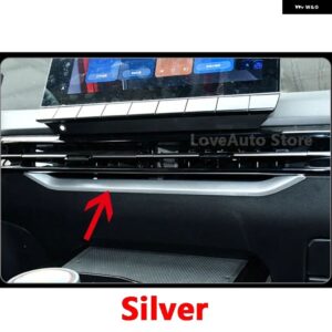 センター コンソール デコレーション シフト カバー アウトレット ブライトストリップ インテリア アクセサリーMG 4 MG4 EH32 ムーラン 2022 2023 - Silver -1PCS