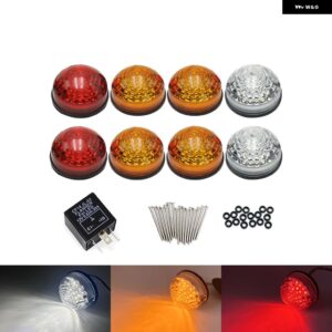 ランドローバー ディフェンダー 1983-2016 カラフルレンズ LED アップデート コンプリートライトキット フロントリア インジケーター ライト テールランプ L - 8Pcs Colorful Lens