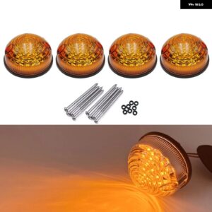 ランドローバー ディフェンダー 1983-2016 カラフルレンズ LED アップデート コンプリートライトキット フロントリア インジケーター ライト テールランプ L - 4Pcs Amber Light
