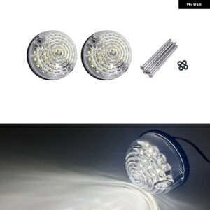 ランドローバー ディフェンダー 90/110 1983-2016 クリアレンズ LED リアテールランプ ブレーキフォグ リバースフロントサイド インジケーター - 2Pcs Front Position