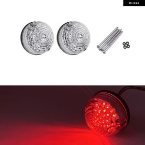 ランドローバー ディフェンダー 90/110 1983-2016 クリアレンズ LED リアテールランプ ブレーキフォグ リバースフロントサイド インジケーター - 2Pcs Rear Brake