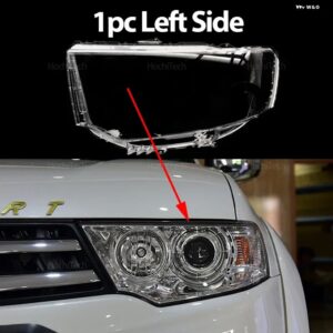 三菱 パジェロ スポーツ 2013 2014 2015 車用 ヘッドライト カバー ランプシェード 防水 ブライトシェルカバー ランプ クリアレンズ カバー - 1pc Left Side