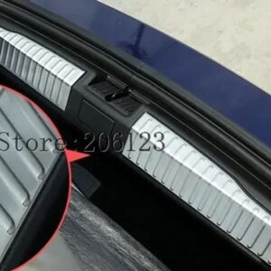 304 シルバーリアアウトサイド バンパー プレートカバー プロテクター トリム アルファロメオ ジュリア2017カーアクセサリー - a