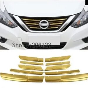 日産 アルティマ ティアナ 2016 2017 2018 ステンレス フロントミドル グリル グリル モールディング ガーニッシュカバー トリム 6個 - D