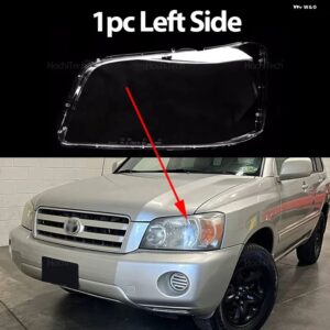 トヨタ ハイランダー XU20 2004 2005 2006 車用 ヘッドライト カバー ランプシェード 防水 ブライトシェルカバー ランプ クリアレンズ カバー - 1pc Left Side