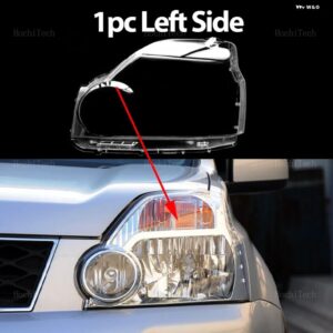 車用クリア ハウジング フロント ヘッドライト レンズ シェルカバー ガラスランプカバー ランプシェード 日産 X-TRAIL T31 プレフェイスリフト 2007-2011 - 1pc Left Side