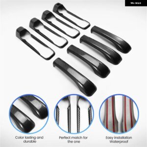 ドアハンドル カバー 外装 ドアハンドル トリム ダッジ ラム 1500 2017-2010 - Carbon Fiber