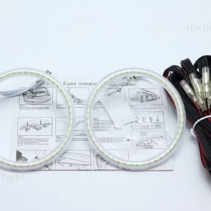 アウディ A6 S6 RS6 2005 2006 2007 2008 SMD LED エンジェルアイキット 超高輝度ライト DRL デイタイム ランニングライト - with line