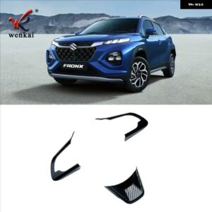 2025年式 スズキ フロンクス ステアリングホイール トリム 内装 クロームアクセサリー - Black Carbon